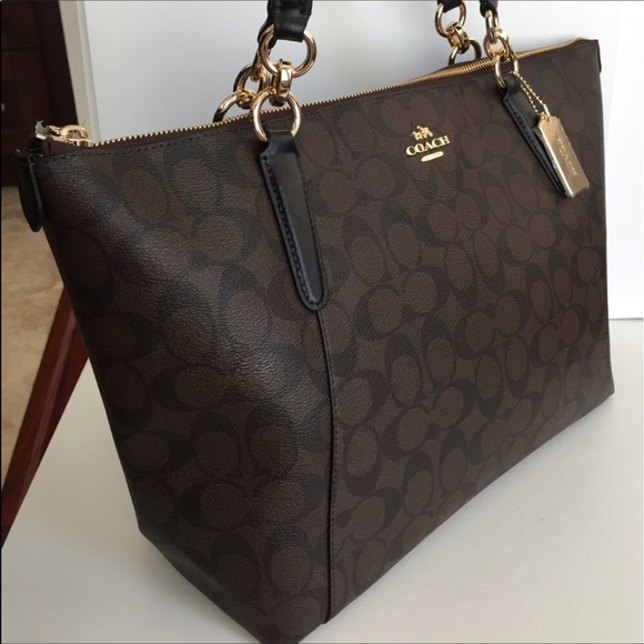 NWT!!!! Coach Signature Ava Tote in Brown/Black.. - Picture 2 of 4